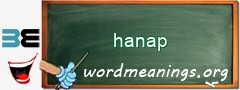 WordMeaning blackboard for hanap